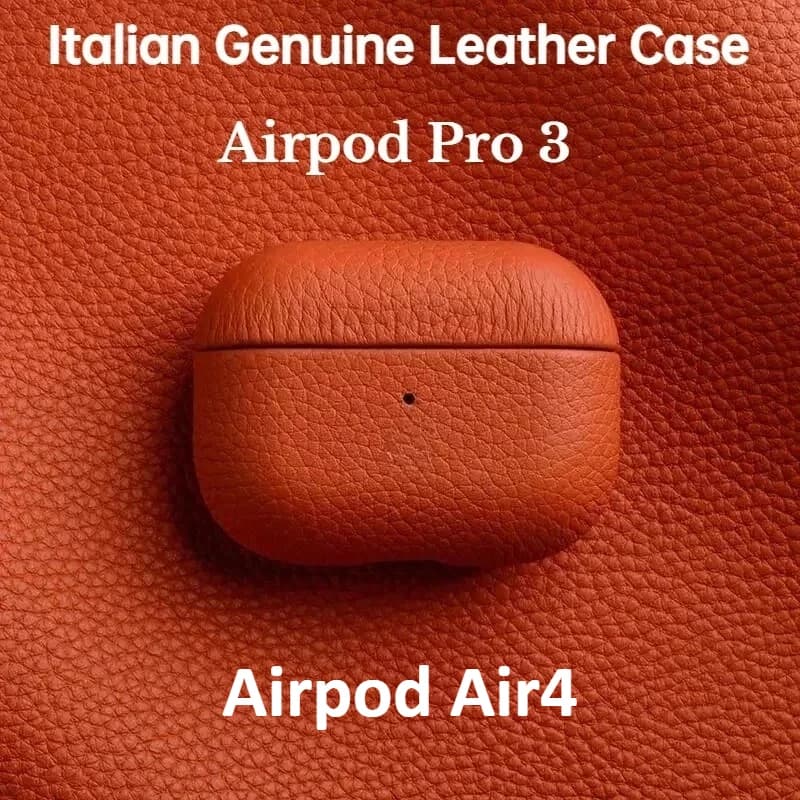 High End Business Bluetooth Earphone Case For Apple AirPods Air 2 3 4 Pro 2 3 Retro Genuine Leather Litchi Texture Protect Cover