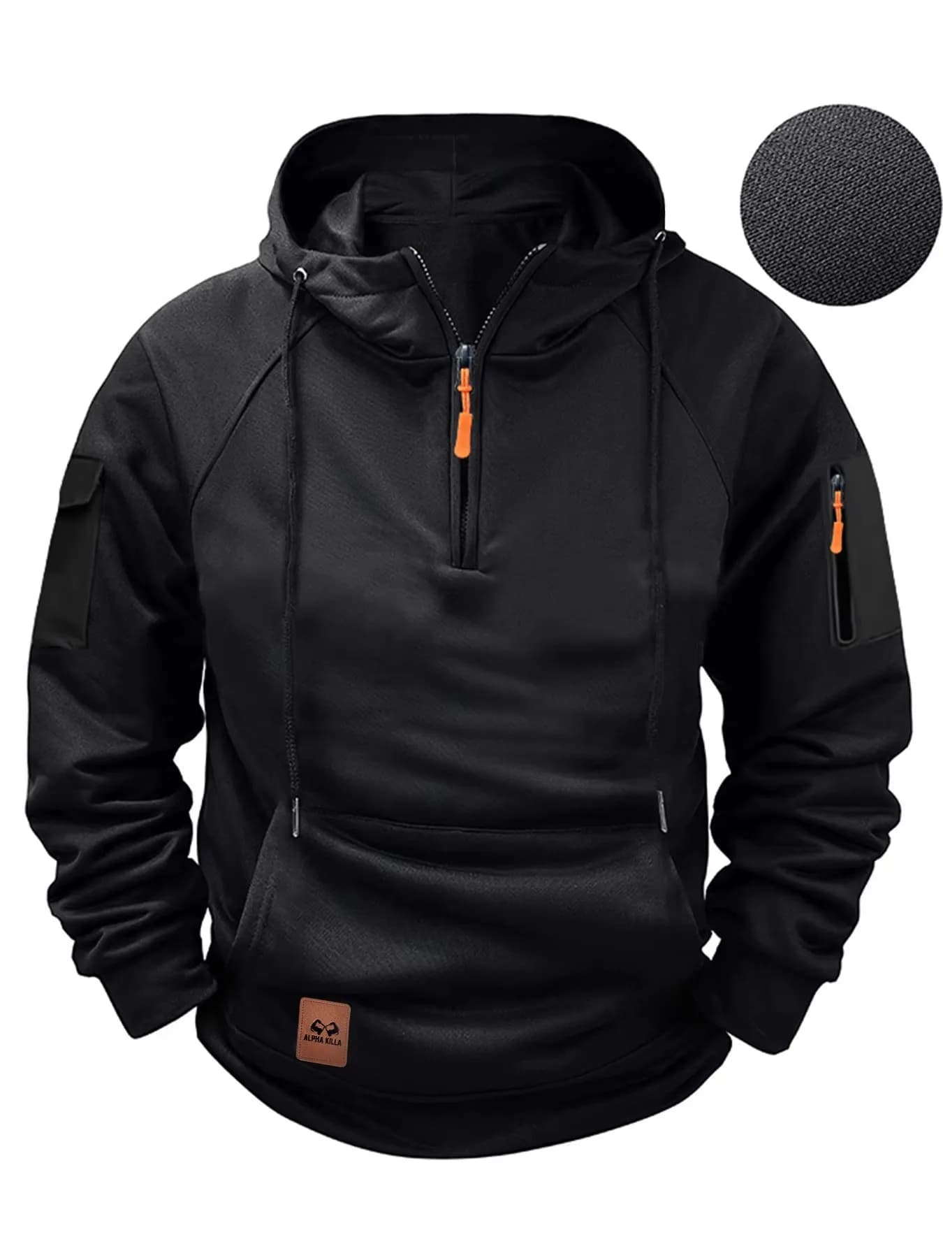 2025 New Men's Keep Warm Hoodie Streetwear Jacket Long Sleeve Sweatshirts Zipper Hooded Pullover Male Running Hooded Sweatshirt