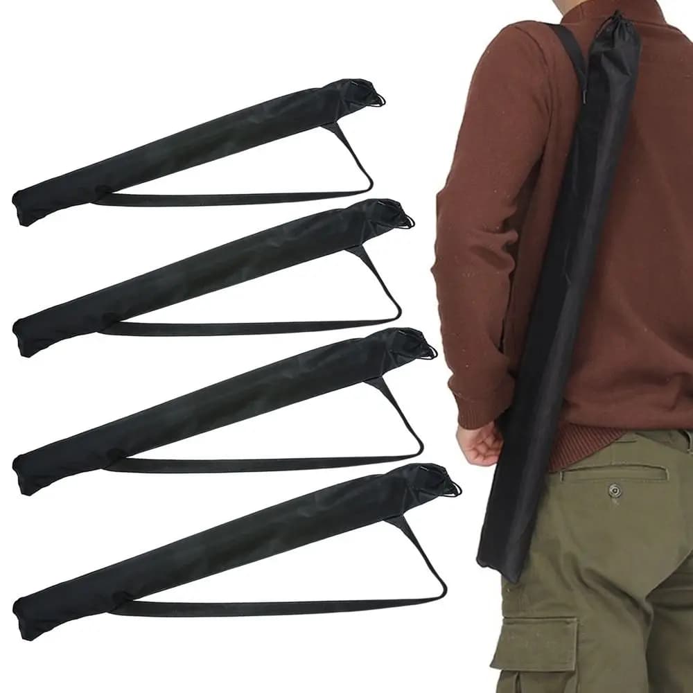 Foldable with Shoulder Strap Umbrella Storage Bag Multifunctional Polyester Black Sticks Holder Handbag Hiking Travel Walking