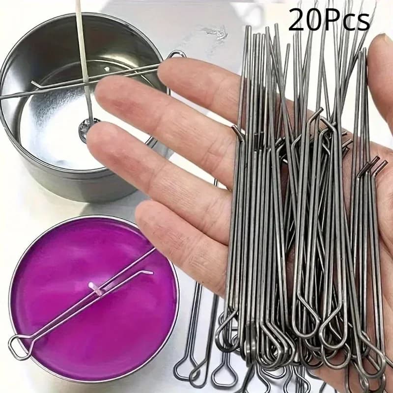 10/20Pcs Candle Wick Holders Candle Wick Fixer Cotton Wick Fixed Iron Clip Stabiliser DIY Candles Making Device Tool Accessories