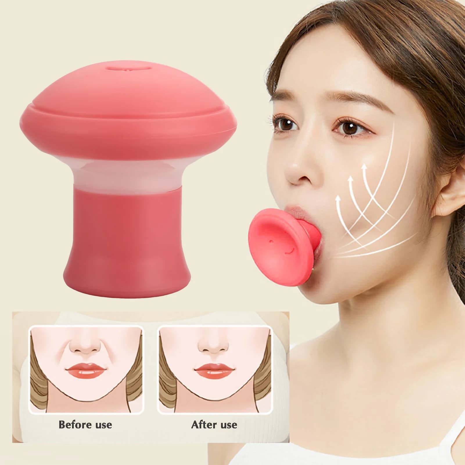 Face Slimming Tool  Face Lift Skin Firming V Shape Double Chin Exerciser Instrument for Women Lift Skin Slim and Tone Face