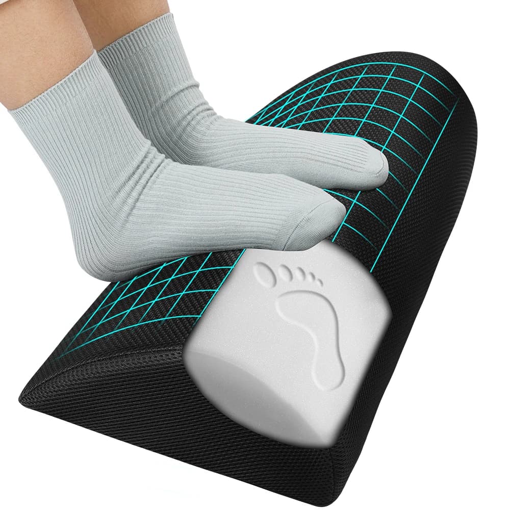 1 Piece Work Table Footstool - Memory Foam Office Footstool Leg Lift Pillow for Games and Home Office to Improve Sitting Posture