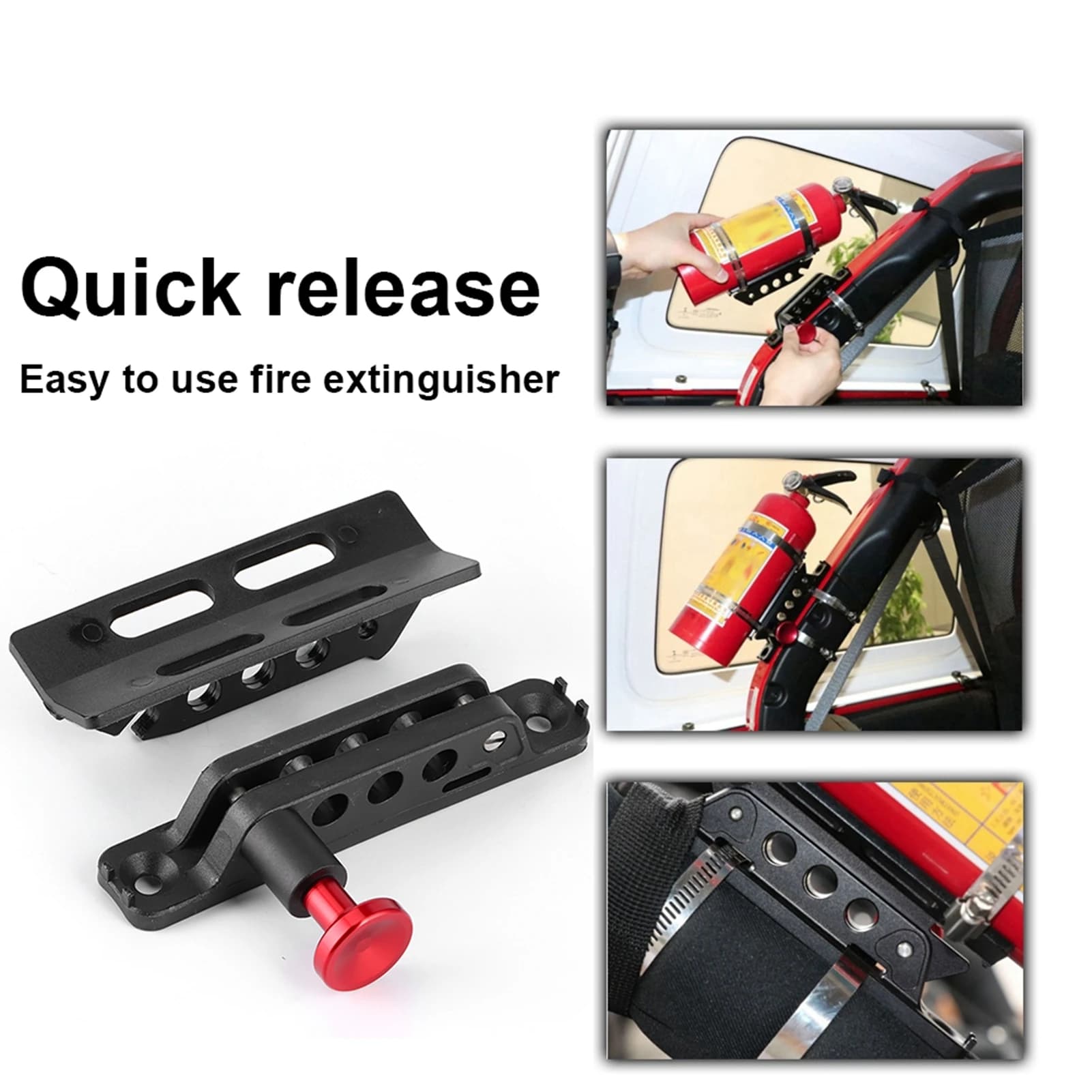 Extinguisher Mount Bracket Adjustable Fit for Sport/ JK/ Sahara Bottle Holder