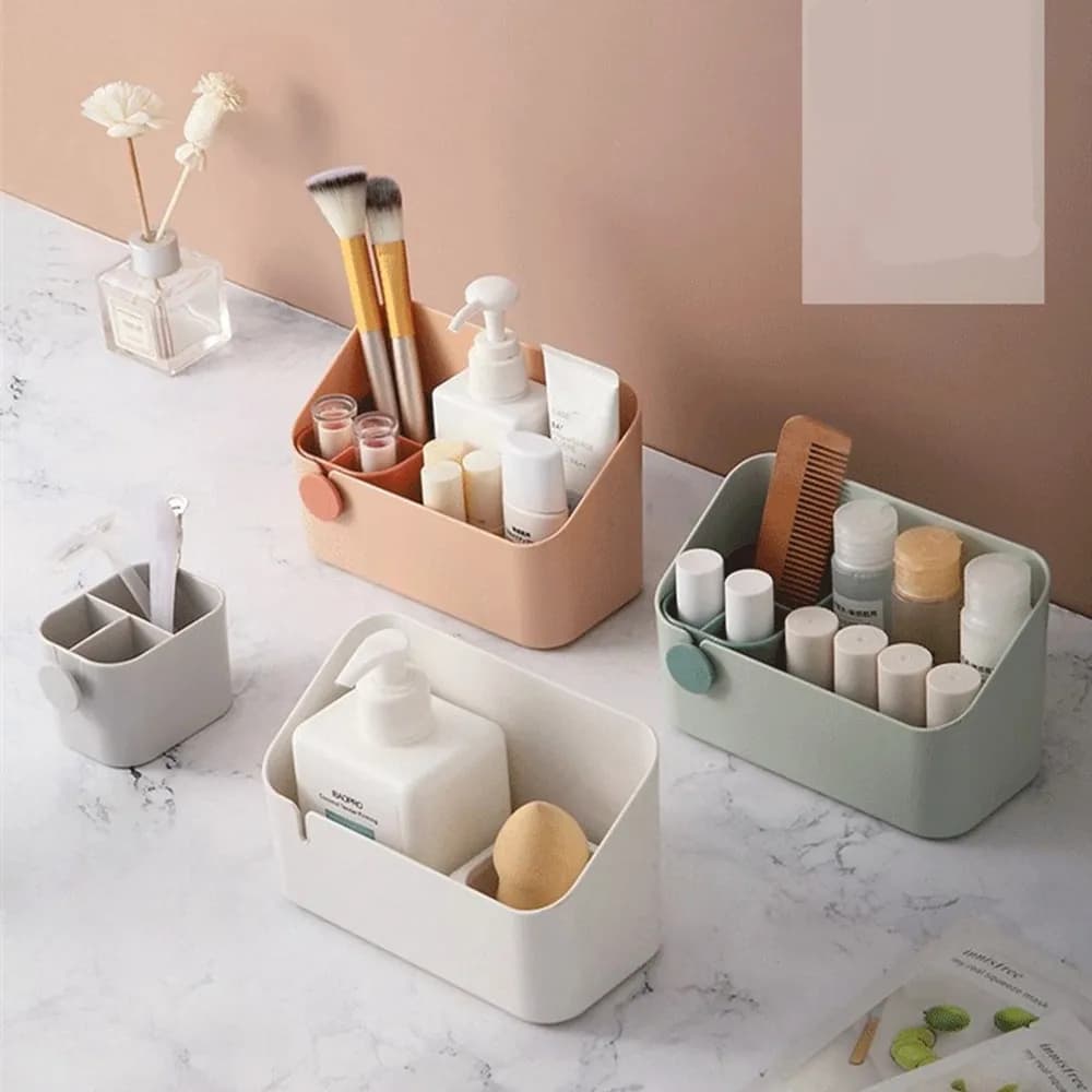 1 mirror cabinet storage box, cosmetics storage desktop remote control storage box, organizing box, multifunctional desktop smal