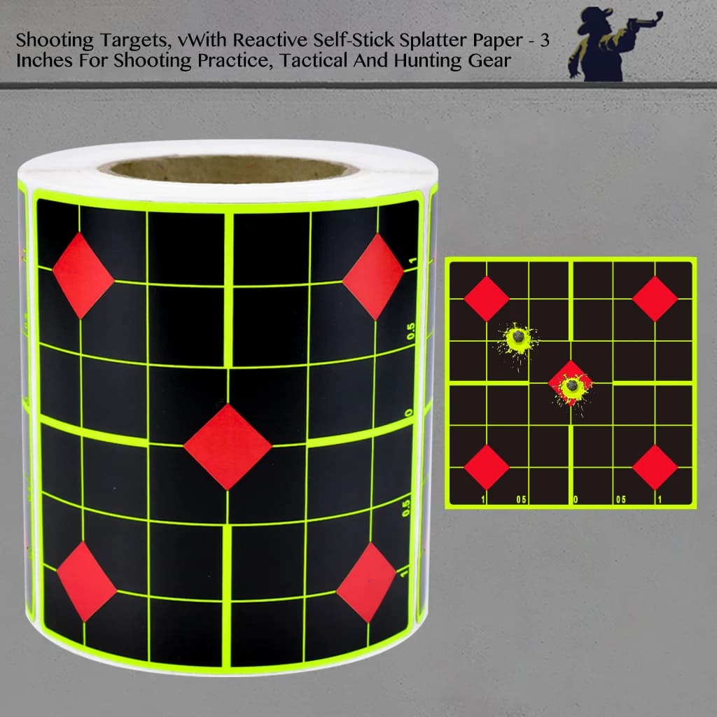 200Pcs 3inch Square Red Diamond-Shaped Aiming Targets for Splash Shooting, Splash Shooting Target Training Supplies Stickers, Shooting Target Labels