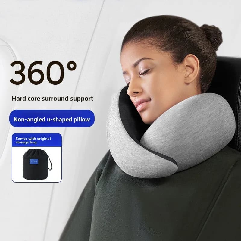 C0Q Travel Neck Pillow 360 Degree Support for Office Nap Airplane Flight Comfortable Portable U Shape Neck Rest