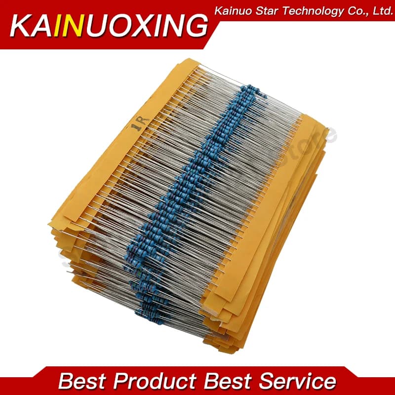 100pcs 1/4W 1R~10M 1% Metal film resistor 100R 220R 1K 1.5K 2.2K 4.7K 10K 22K 47K 100K 100 220 1K5 2K2 4K7 ohm resistance