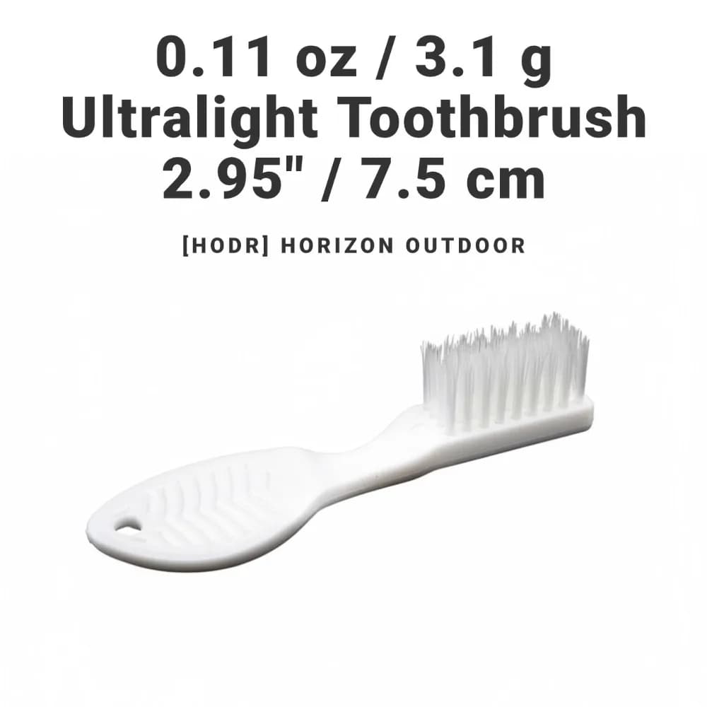 [HODR] Ultralight Toothbrush 3.1g Mini Camping Travel Toothbrush PP for Backpacking Outdoor UL Gear Ultralight Hiking Equipment