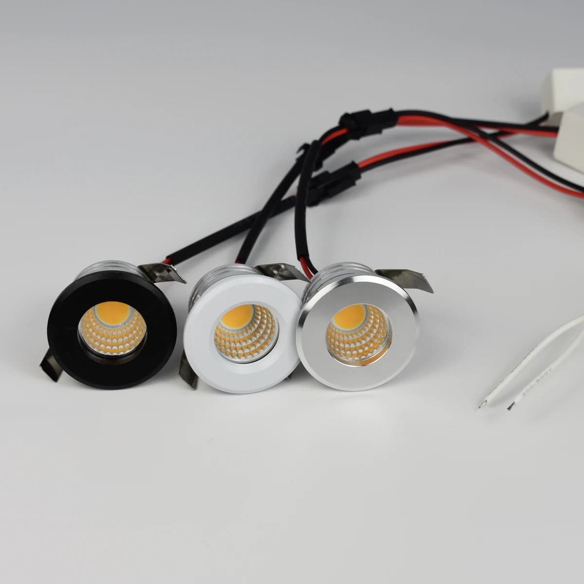 Small Recessed Ceiling LED Spot Light COB 3W 110V 220V Dimmable Driver Included for Home Showcase Cabinet Hotel Skirting Etc