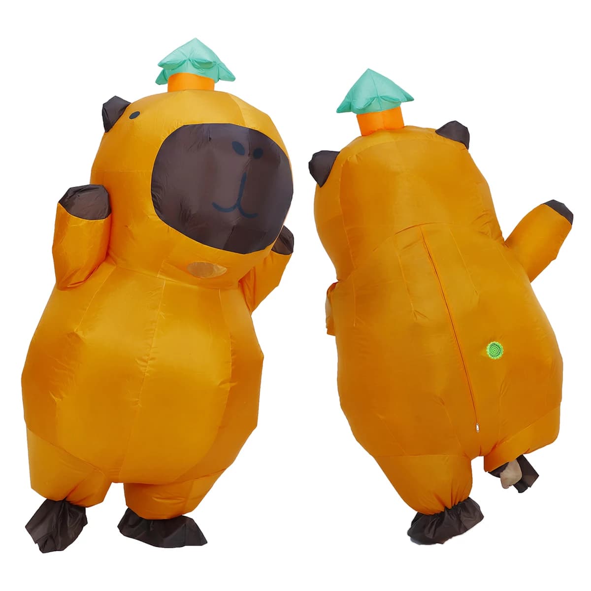 Cartoon Capibara Costume Inflatable for Adult Fancy Halloween Cosplay Party Dress Performance Inflated Garment Air Blow Suit