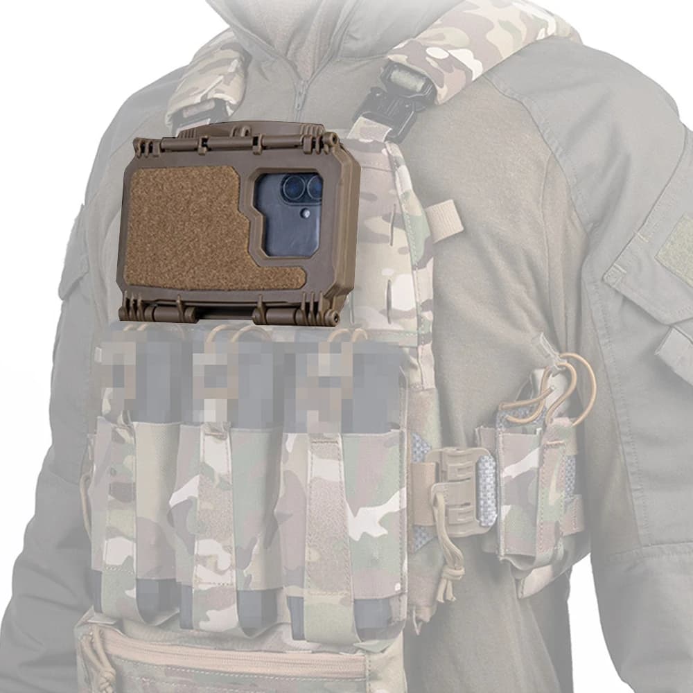 2th Gen Tactical Phone Case Universal Phone MOLLE Holder Pouch for Map Navigation Airsoft Hunting Vest Plate Carrier Accessory