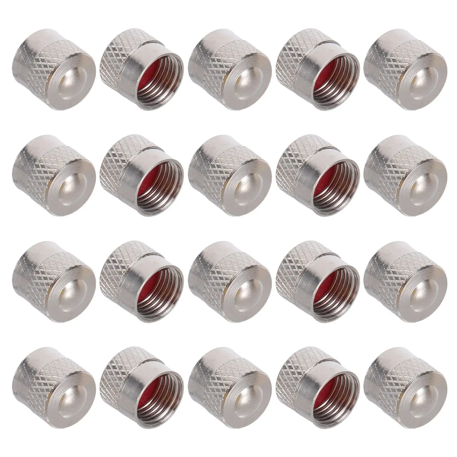 20Pcs Car Tyre Valve Caps Copper Metal Tire Valve Stem Caps 8Mm Dust Proof Universal for Cars Bicycles Motorcycles Trucks