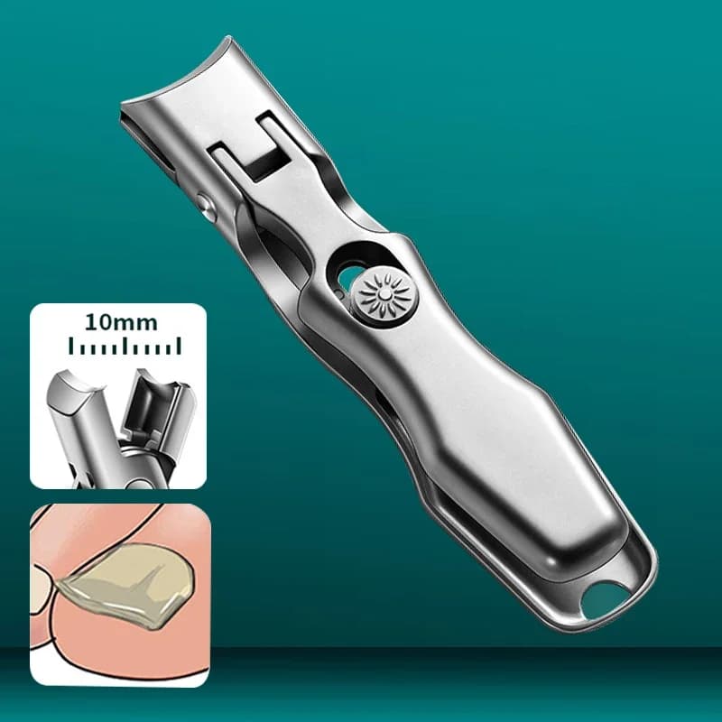 Large Opening Toe Clipper Stainless Steel Splash-Proof Nail Clipper Portable Dead Skin Removal Pedicure Clipper Cuticle Trimmer