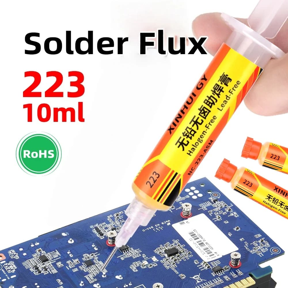 BGA Flux Paste  RMA-223 Lead-free and Halogen-free Soldering Flux  for Mobile Phone Repair Soldering. No-clean, High-activity