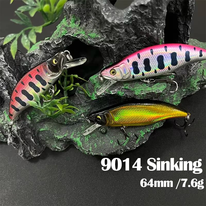 River Stream Minnow Lure 7.6g 64mm Trout Bass Artificial Hard Bait Japanese Design Sinking Wobbler Jerkbait Fishing Equipment