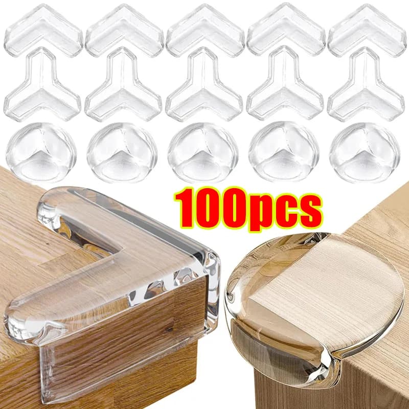 Baby Safety Silicone Kids Proofing Edge Protector Soft Transparent Children Anti Collision Table Corner Edge Protection Cover