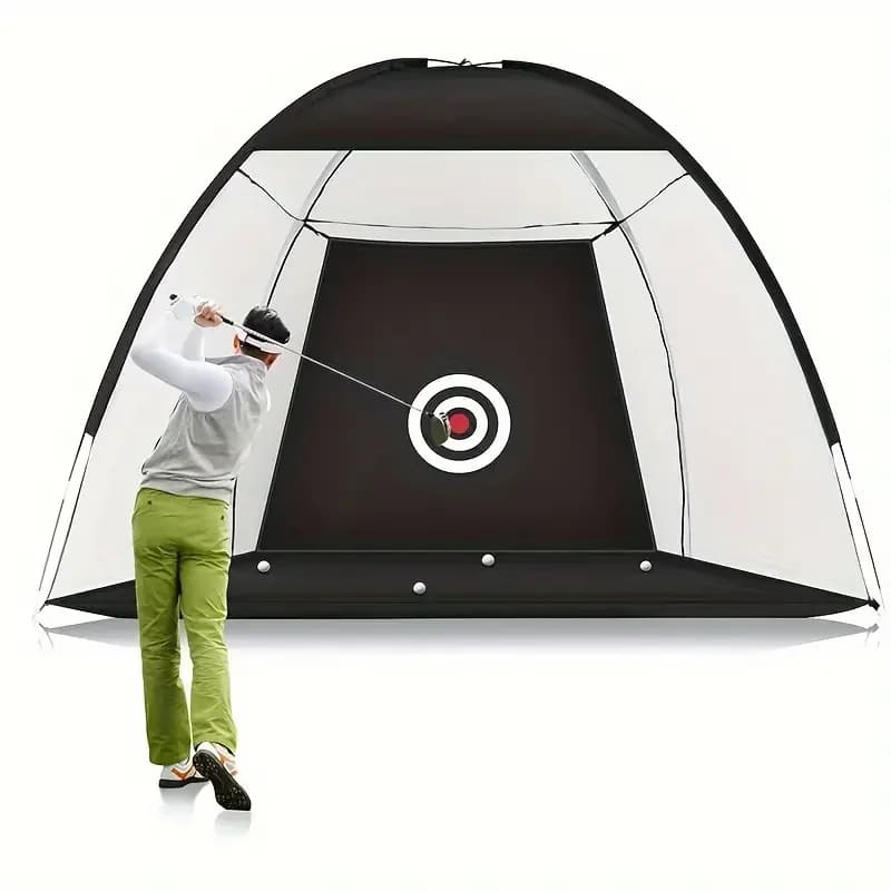 6.56ft*4.59ft Golf Net, Practice Net with Hitting Mat, Home Golf Hitting Aid Nets for Backyard Driving Chipping Swing
