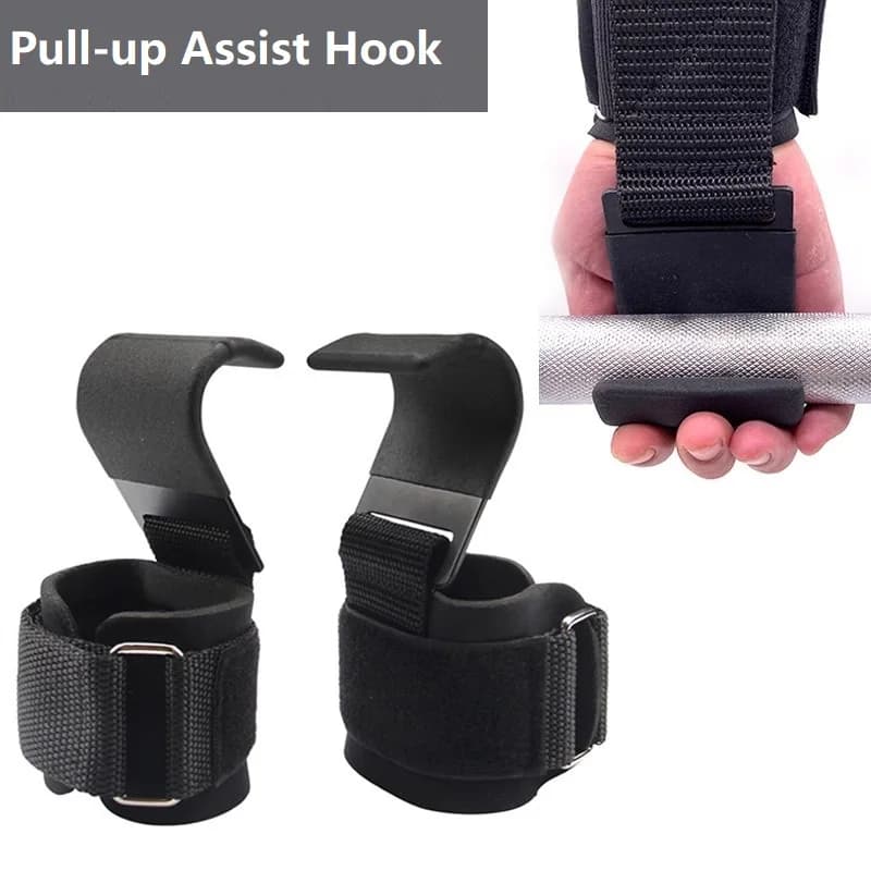 1PC Fitness Hook Weight Strap Wrist Wraps Grips for Weight Lifting Gym Hand-Bar Pull-Ups Power Lift Gloves JZST04