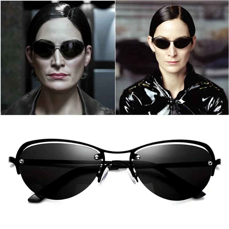 Fashion Cool The Matrix Neo Style Polarized Sunglasses Ultralight Rimless Men Driving Brand Design Sun Glasses Ocul vintage