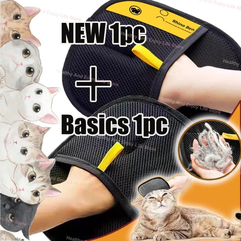 Pet Hair Cleaning And Collection Gloves Pet Double-sided Multi-functional Beauty Glove Tool Reduce The Pressure Of Pet Ownership