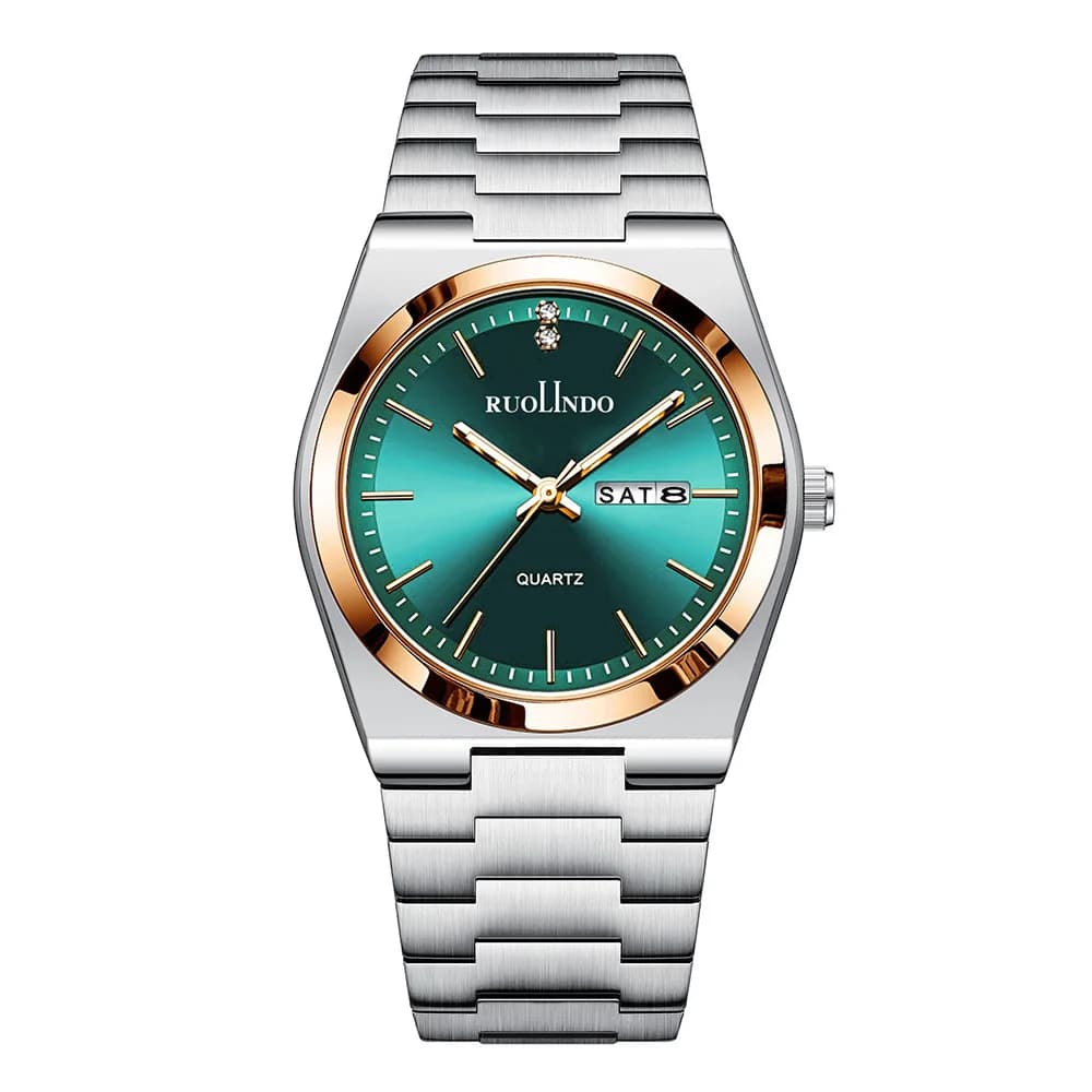 2025 Fashion Men Business Watch Leisure Quartz Stainless Steel Buckle WristWatches Waterproof Luminous Calendar Men's Watches