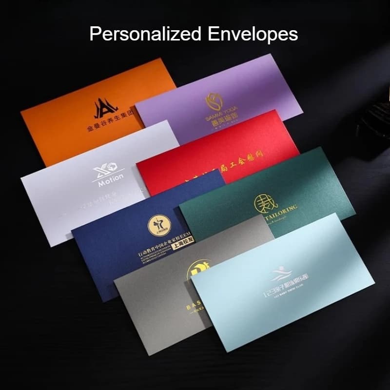 100PCS Personalized Thickened Envelope Invitation Letter Card Envelopes Vintage Style Free LOGO Printing C6 DL Size