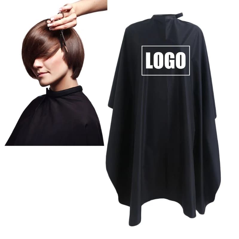 Waterproof Haircut Cover Apron with Custom Logo Dust Proof Styling Cloth for Hairdressers Barber Shop Haircut Cape Colored Hair