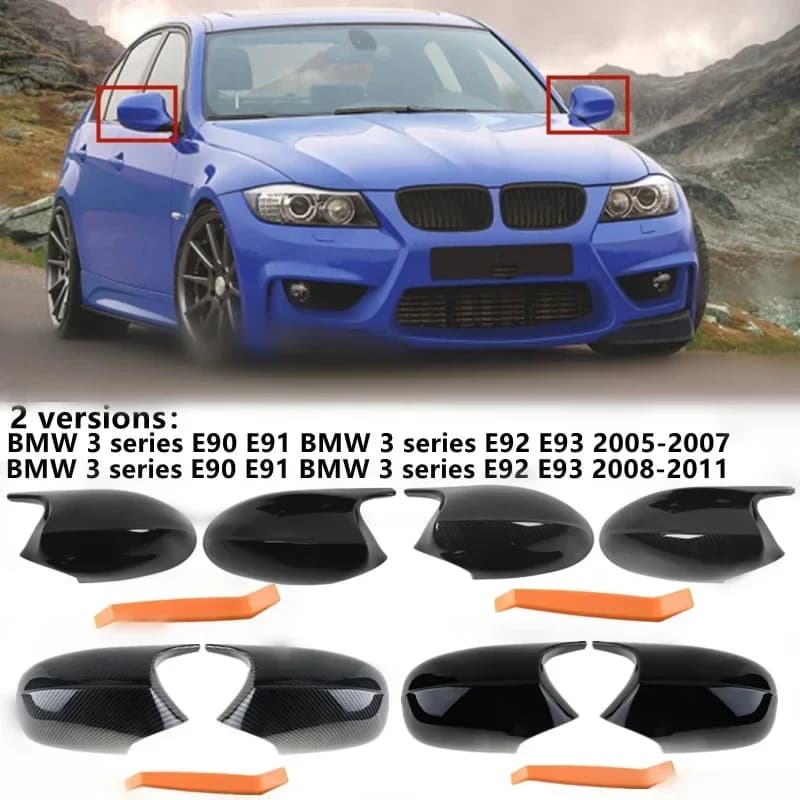Rearview Mirror glass Cover cap Replacement ABS Paste FOR  BMW 1 3 series E87 E81 E82 E90 E91 E92 E93 51167205292 51167135098
