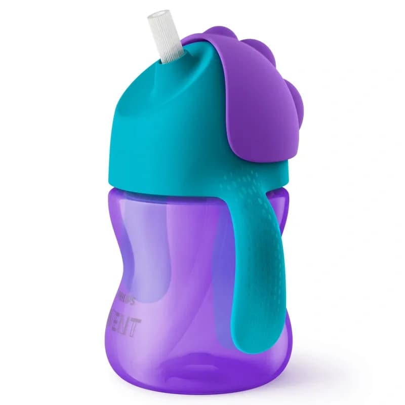 Philips Avent Sugrörsmugg Bendy 200 ml 9 mån+ Lila/Turkos