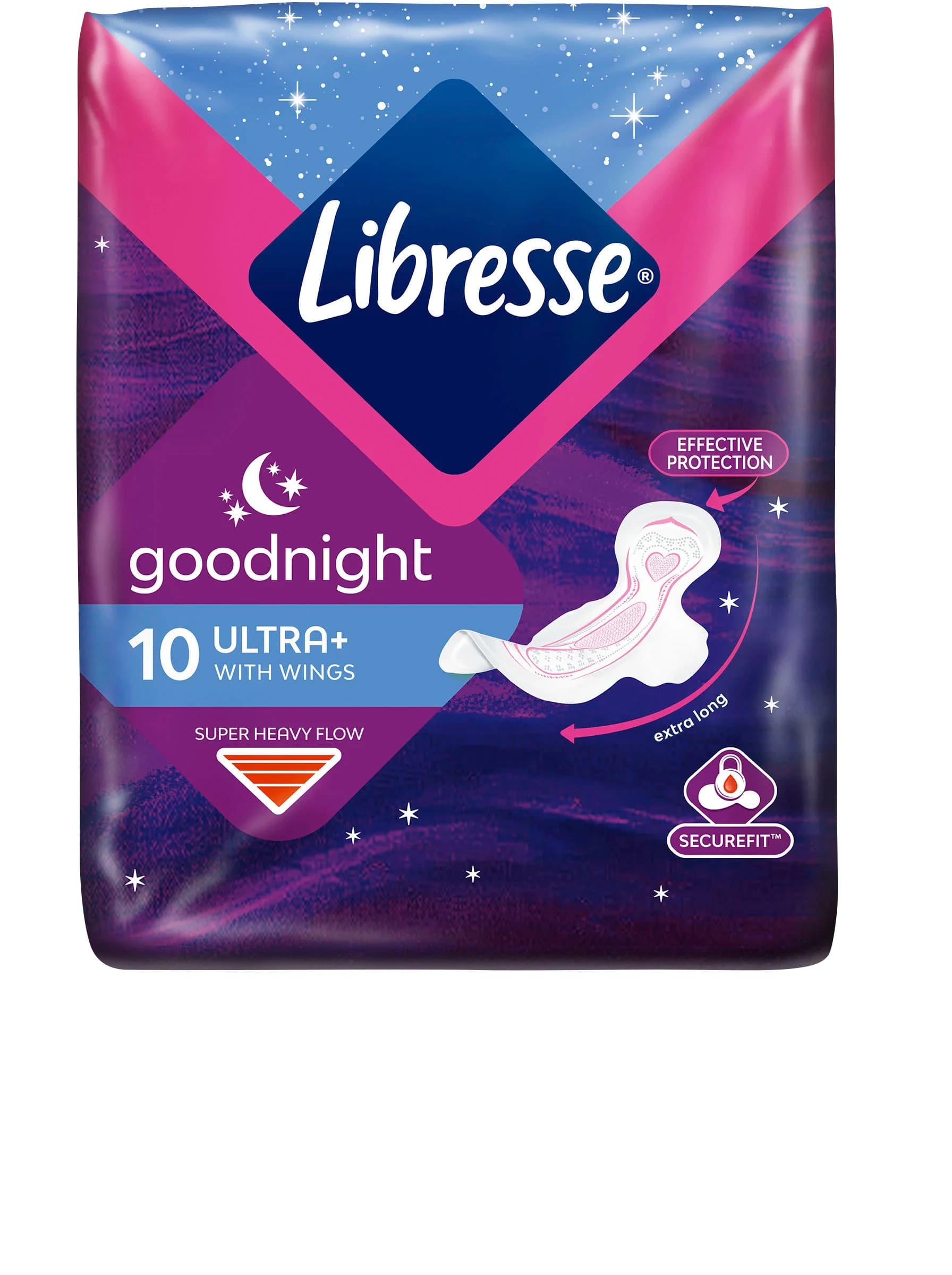 Libresse Ultra Thin Goodnight Wings 10 st