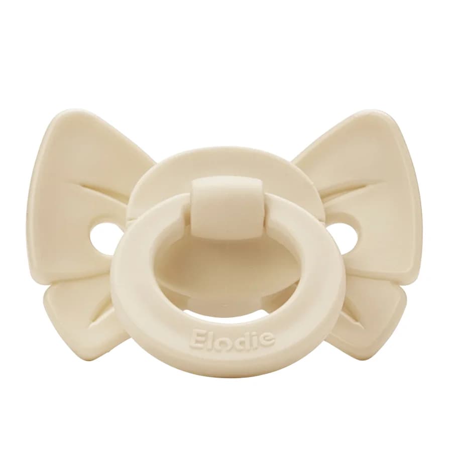 Elodie Binky Bow Oat White 3+ månader
