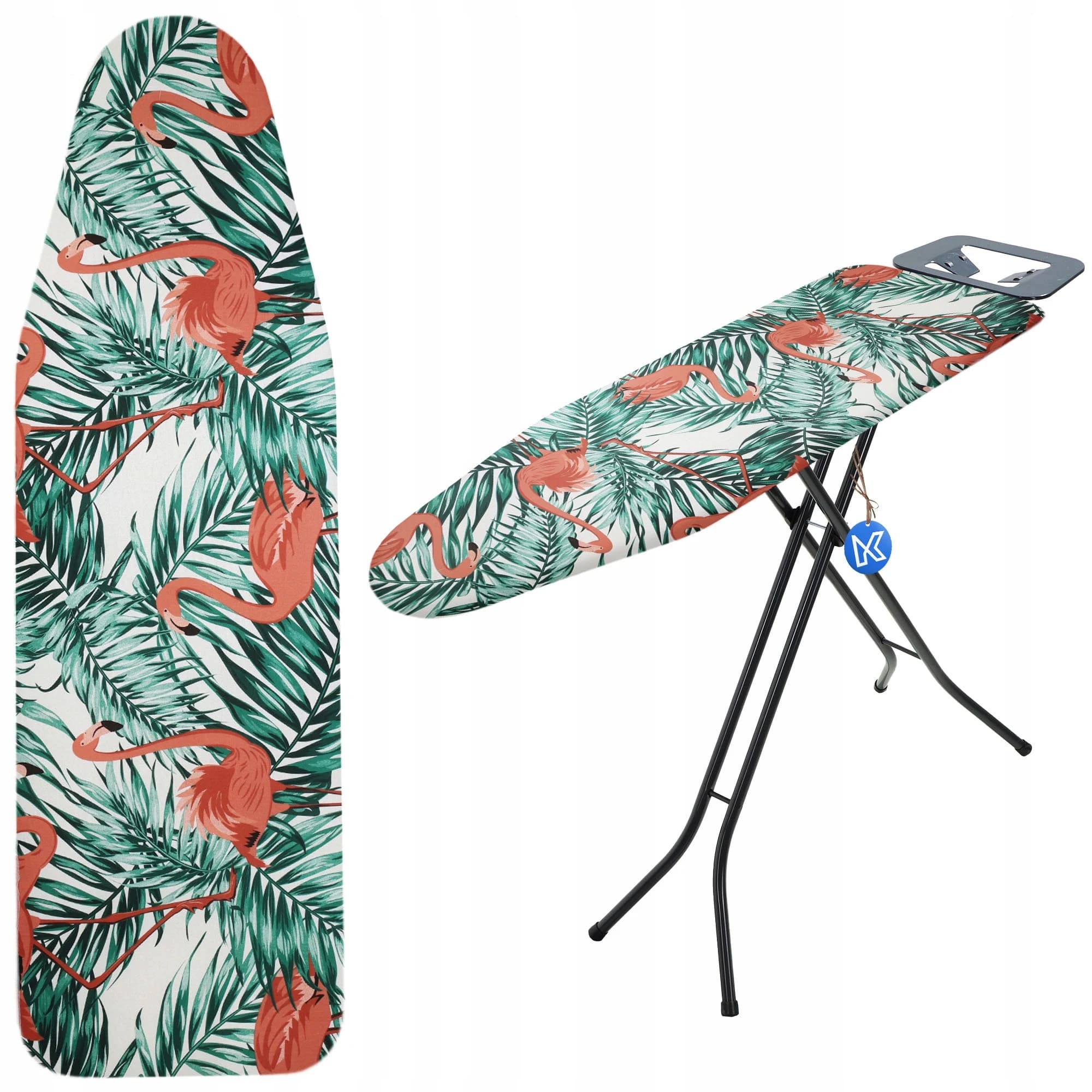 Överdrag för strykbräda - 132 x 48 cm - Flamingomönster