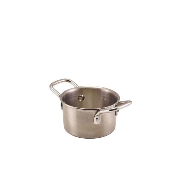 Genware Mini Stainless Stålkastrull 9,2 x 5,2 Cm