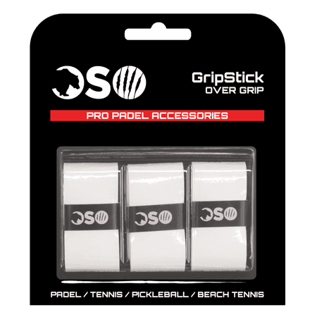 OSO Padel GripStick Overgrip – Vit – 3 st