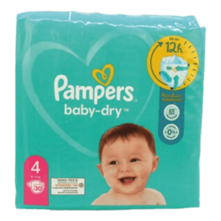 Pampers Baby-Dry Blöjor Storlek 4 Maxi (9-14 kg) - 30 st