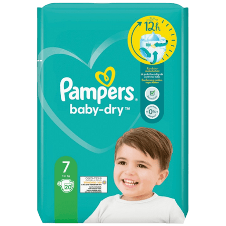 Pampers Baby-Dry Storlek 7 (15+kg) 20 st.