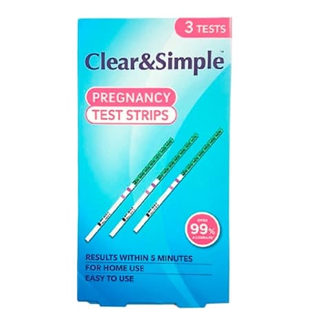 Clear & Simple graviditetstestremsor - 3 st.