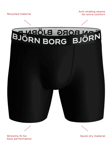 Björn Borg Sports Microfiber Boxers Svart, XS