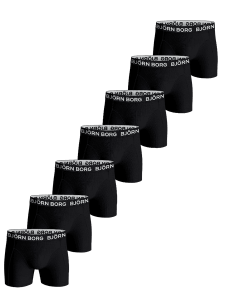 Björn Borg Cotton Stretch Boxers 7-pack Svart, 170