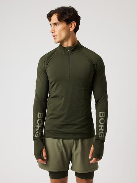 Björn Borg Borg Midlayer Half Zip Grön, S view 2
