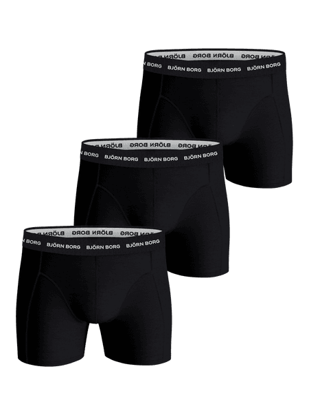 Björn Borg Cotton Stretch Boxers 3-pack Svart, M