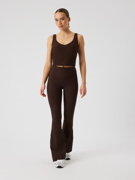 Björn Borg Studio Ribbed Flare Tights Regular Brun, XL view 2
