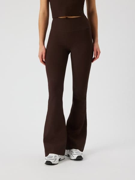 Björn Borg Studio Ribbed Flare Tights Regular Brun, XL