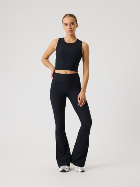 Björn Borg Studio Ribbed Flare Tights Regular Svart, XS