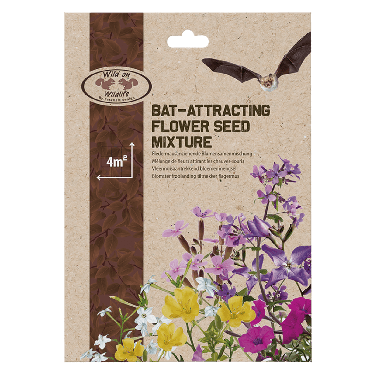 Fröblandning med blommor som lockar fladdermöss - L21xB0,7xH29,7 cm