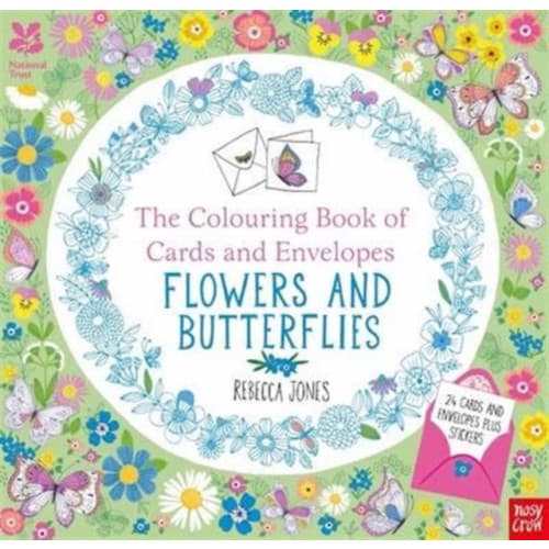 National Trust: The Colouring Book of Cards and Envelopes - Flowers and Butterflies (häftad, eng)