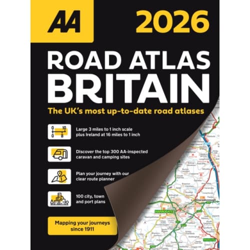 AA Road Atlas Britain 2026 (bok, spiral, eng)