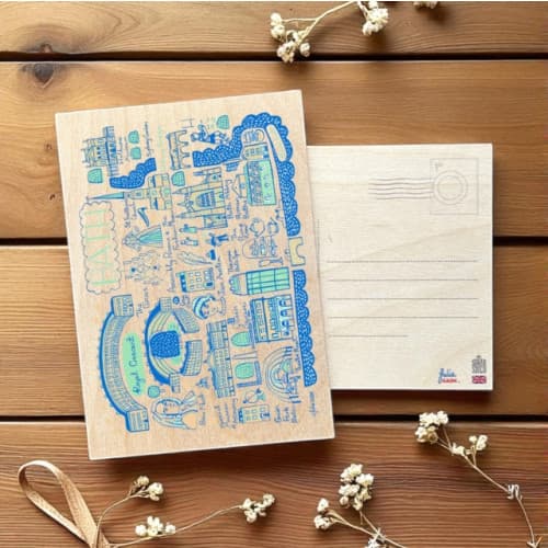 Julia Gash Wooden Postcard - Bath