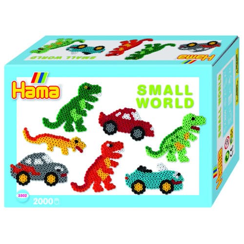 Hama Midi Gåvoset Liten värld Dinobilar 2000