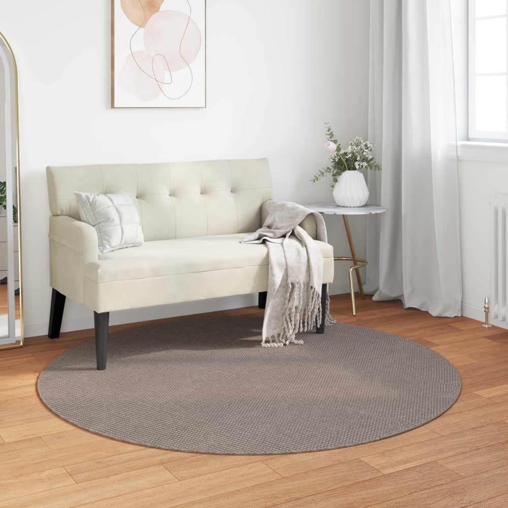 Inomhusmatta LUGO Taupe Ø 120 CM Polyester